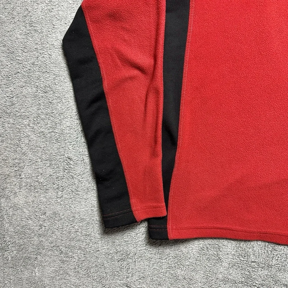 The North Face Alpine Jacket Men M Fit L Back Red Fleece 1/4 Zip Gorpcore